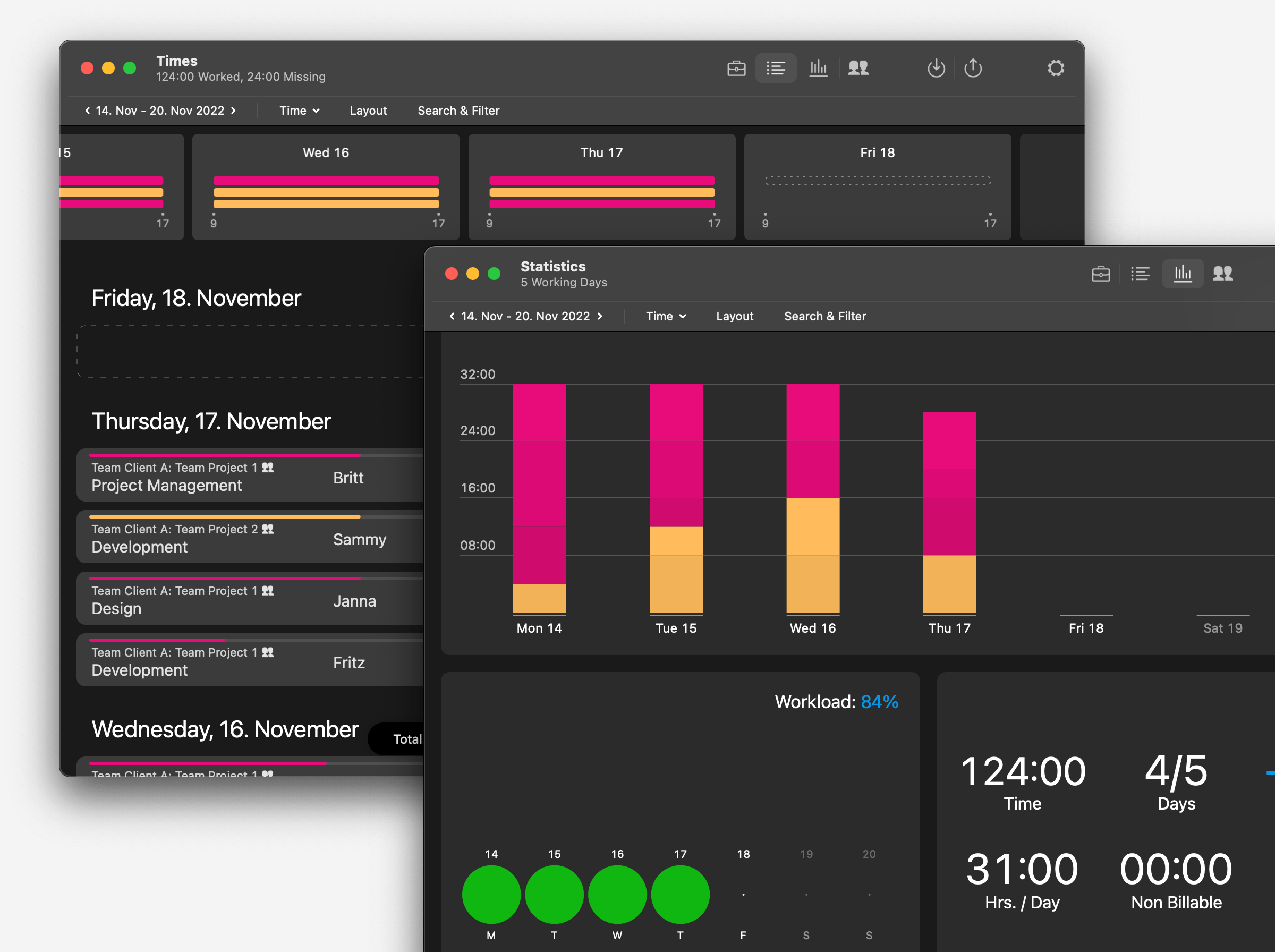 This is how time tracking works in a team