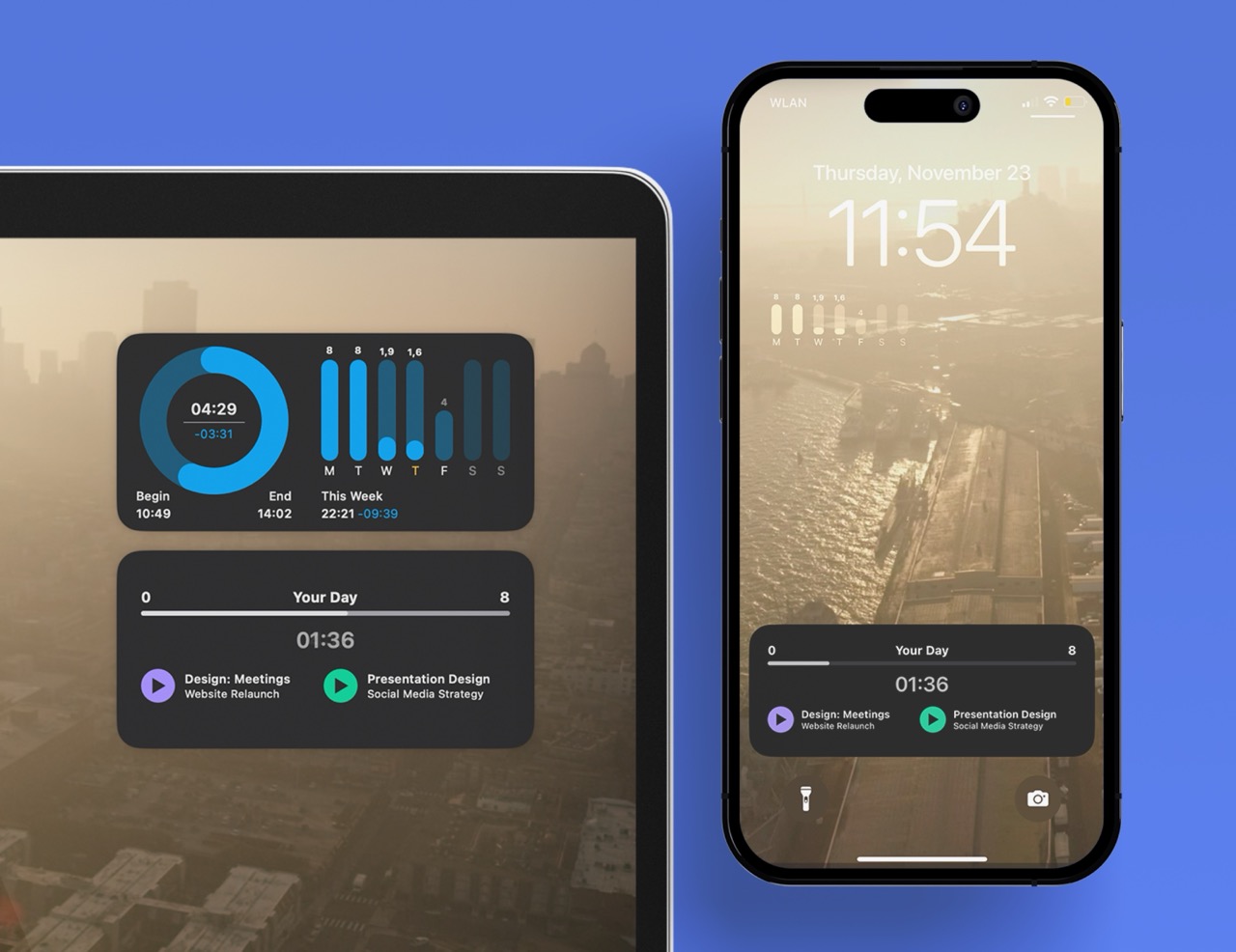 Apple Live Activity and Homescreen Widget on iPhone and Mac