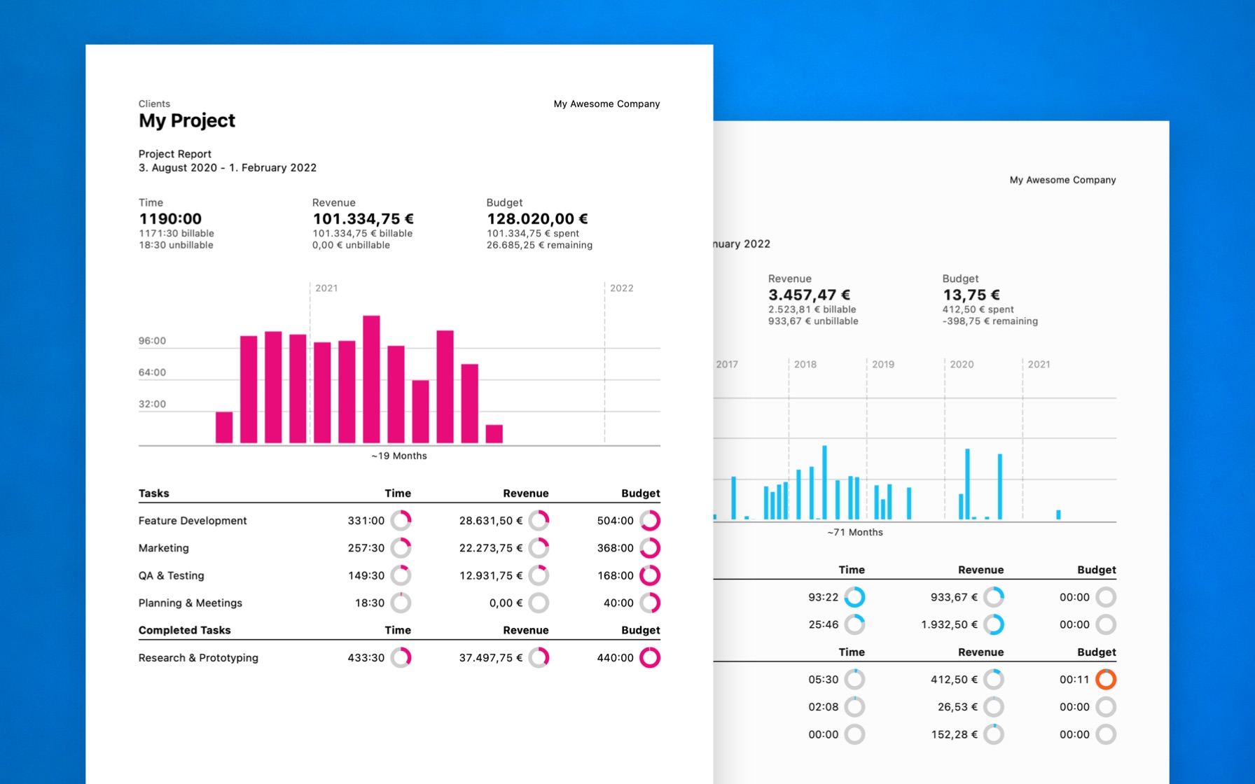 New feature: Export project reports as PDF