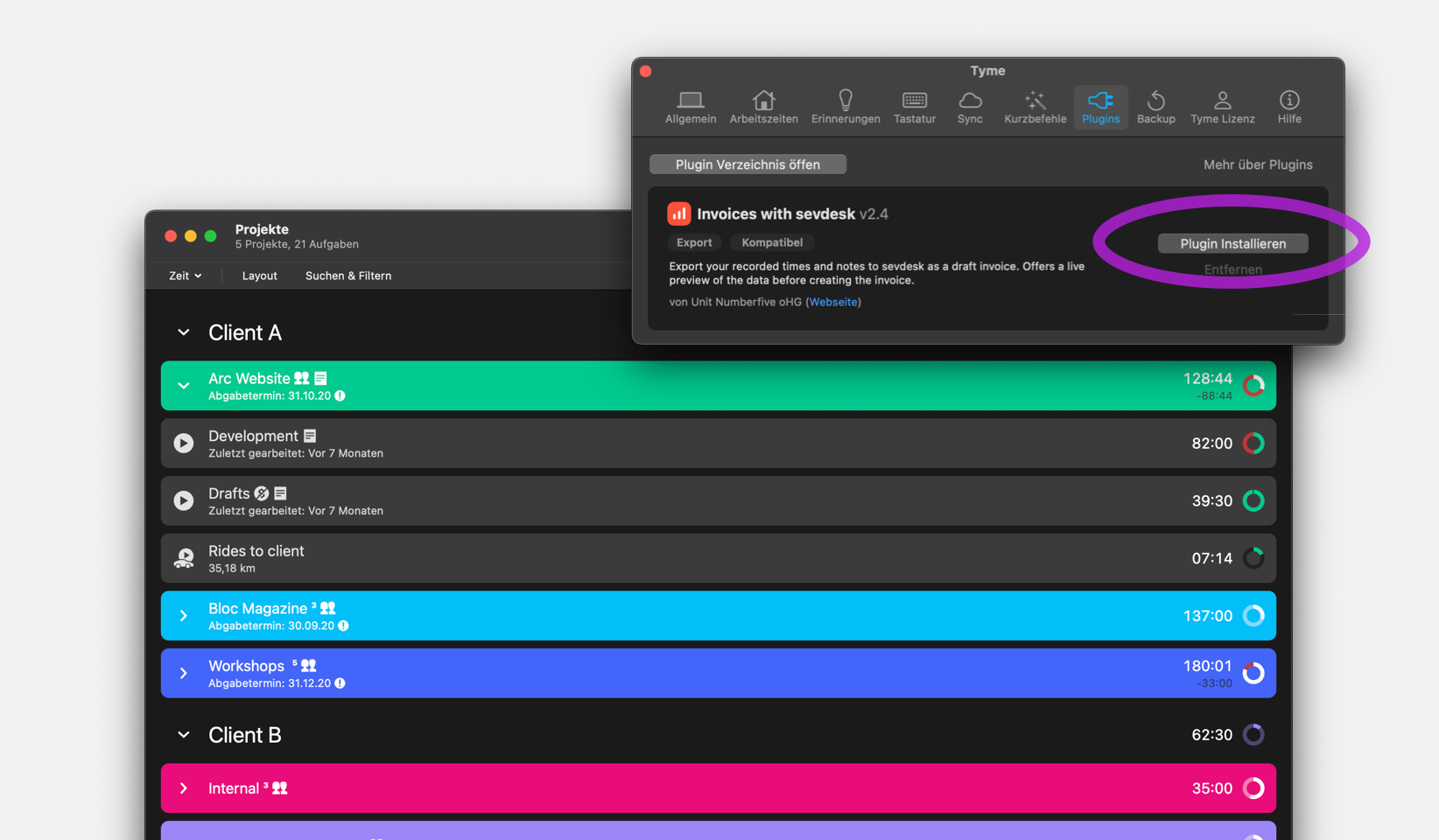 sevdesk Plugin Installation